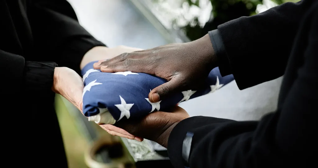 Gold Star presentation of Flag